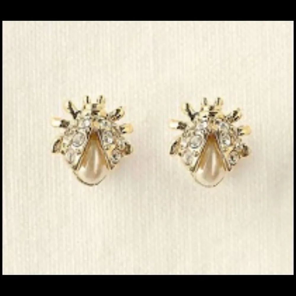 COPY - Stella & Dot Pearl & Rhinestone Lady Bug Studs